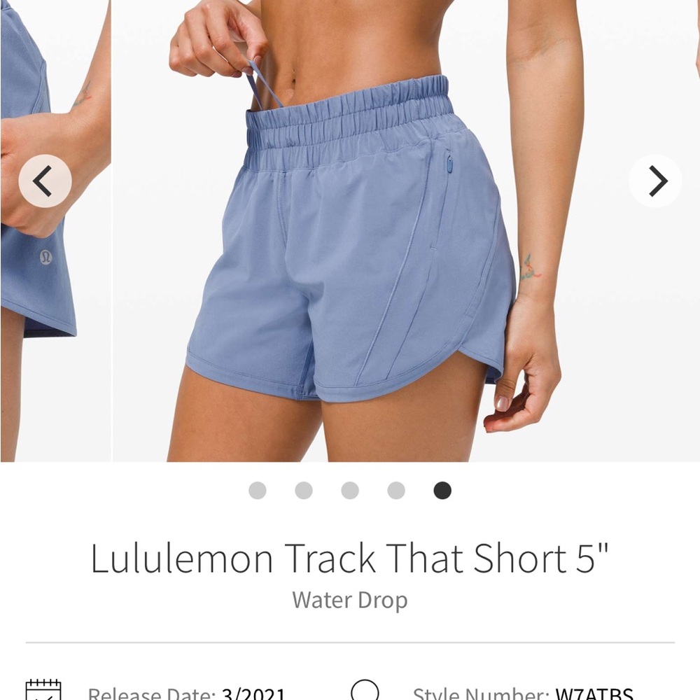 lululemon athletica Women's Track That Athletic Shorts in Blue
